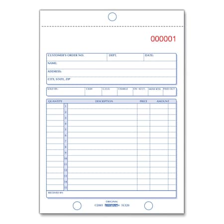 Rediform Book, Sales Carbonless Tri 5L350